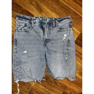 Old Navy Denim Blue Jean Shorts OG Straight High Rise Size 8